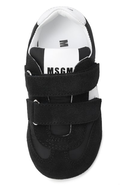 Комбинированные кеды MSGM KIDS черного цвета по цене 25700 руб., арт. 82476/VAR1_002, фото 4 Комбинированные кеды MSGM KIDS, арт. 82476/VAR1_002, фото 4