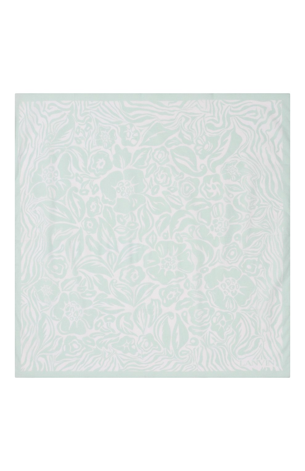 Хлопковый платок LANVIN мятного цвета по цене 9215 руб., арт. 6L5555/SQ003, фото 4 Хлопковый платок LANVIN, арт. 6L5555/SQ003, фото 4