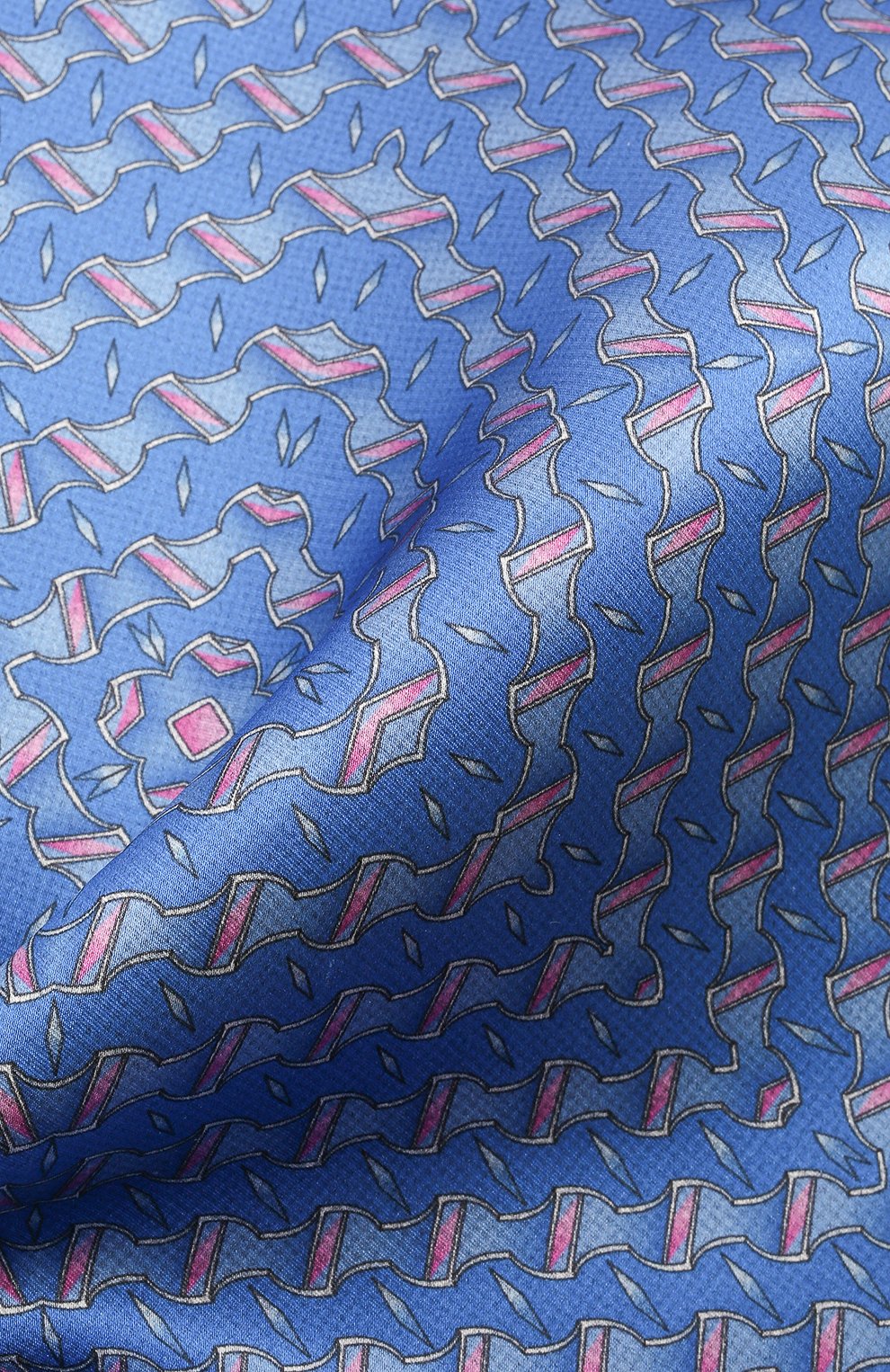 Шелковый платок ZILLI синего цвета по цене 8995 руб., арт. 51615/HANDKERCHIEF, фото 2 Шелковый платок ZILLI, арт. 51615/HANDKERCHIEF, фото 2