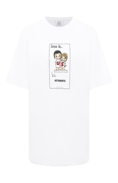 Женская хлопковая футболка VETEMENTS, арт. UAH21TR686 1600/W