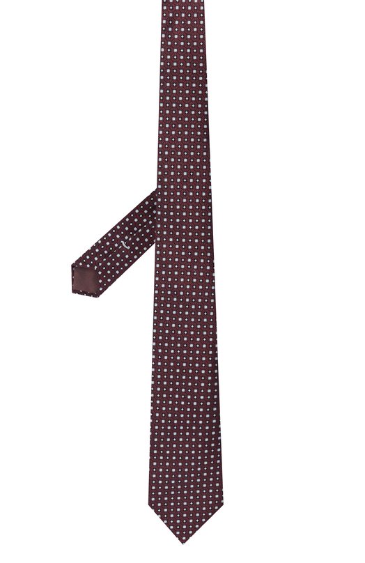 Шелковый галстук Canali 18/HJ04494 Бордовый  18/HJ04494 Фото 3