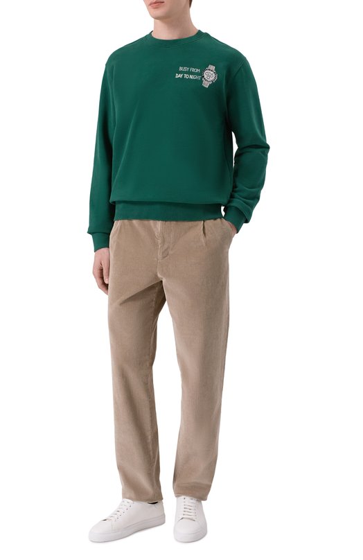 Хлопковый свитшот MC2 Saint Barth S0H0004-00638I/S0H0 N Зелёный  S0H0004-00638I/S0H0 N Фото 2