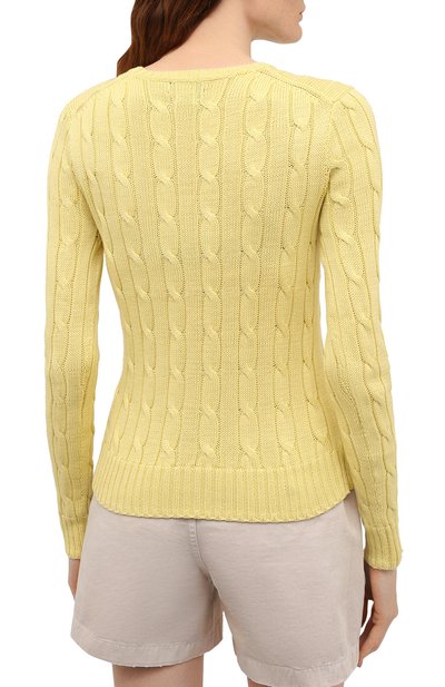 Хлопковый пуловер POLO RALPH LAUREN желтого цвета по цене 19650 руб., арт. 211580009, фото 4 Хлопковый пуловер POLO RALPH LAUREN, арт. 211580009, фото 4