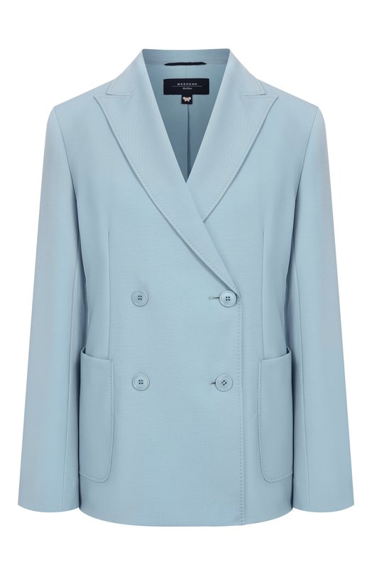 Шерстяной жакет Weekend Max Mara NERV0S0 Голубой NERV0S0