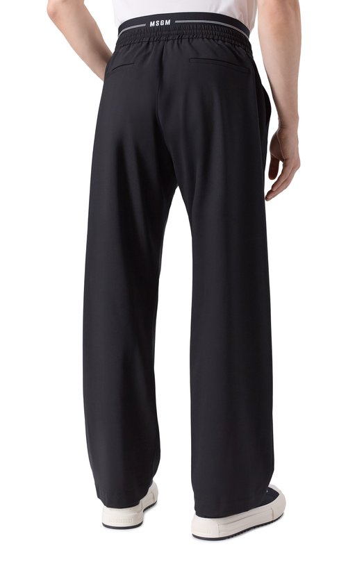 Шерстяные брюки MSGM 3940MP12/257605 Чёрный  3940MP12/257605 Фото 4