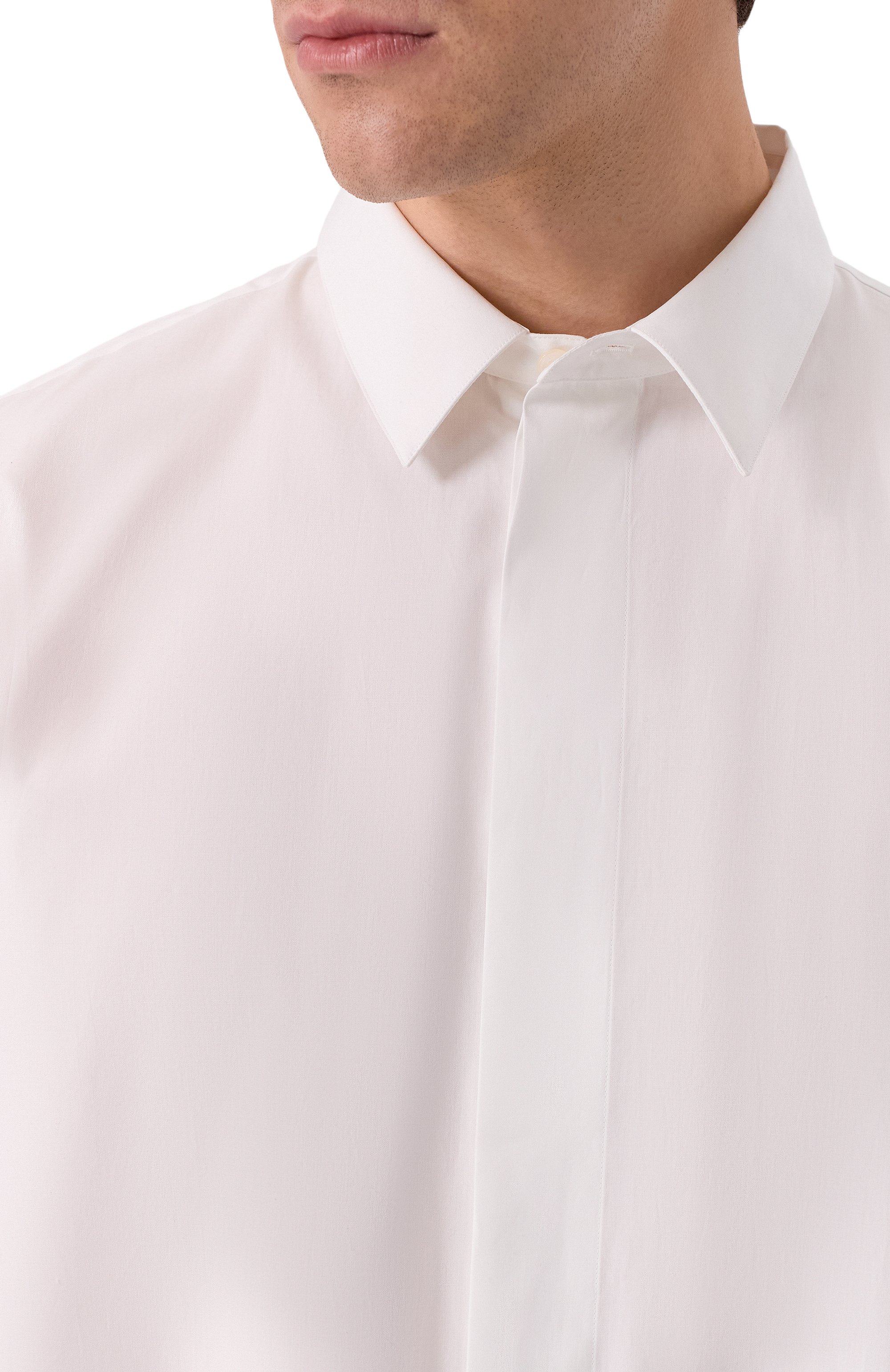 Хлопковая сорочка SAINT LAURENT, арт. 826821/Y217W, фото 5