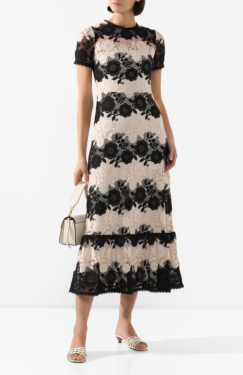 Платье REDVALENTINO черно-белого цвета по цене 141000 руб., арт. TR0VA12Y/51V, фото 2 Платье REDVALENTINO, арт. TR0VA12Y/51V, фото 2