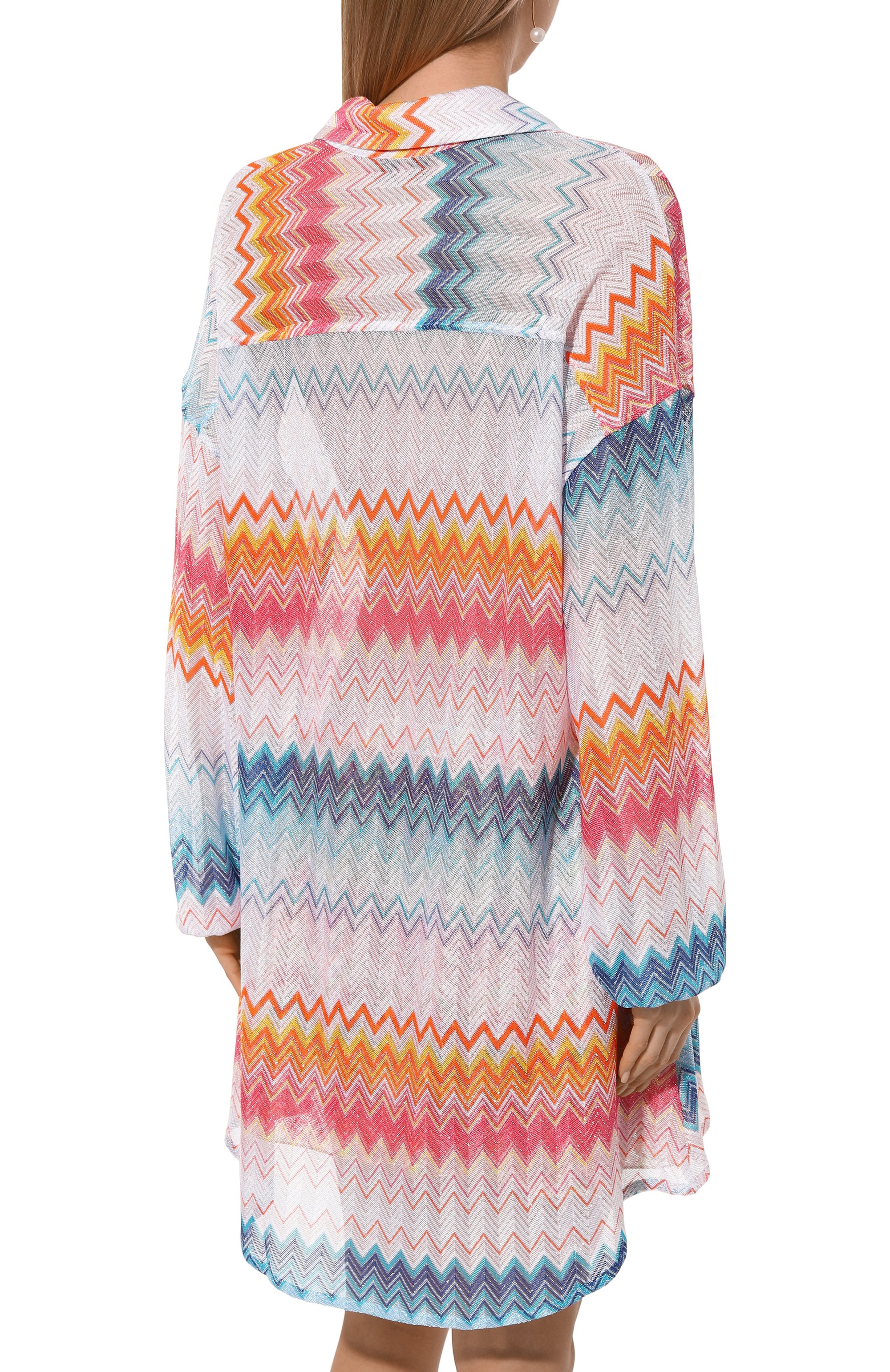 Туника из вискозы MISSONI разноцветного цвета по цене 99500 руб., арт. MC24SK00/BR00ZY, фото 4 Туника из вискозы MISSONI, арт. MC24SK00/BR00ZY, фото 4