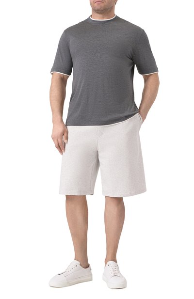 Хлопковые шорты BRUNELLO CUCINELLI, арт. MW8633318G, фото 2