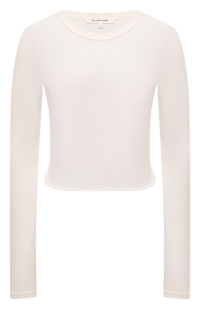 Хлопковый лонгслив SLVRLAKE, арт. TLBY100PNATW/L0NG SLEEVE BABY TEE NATURAL WHITE, фото 1