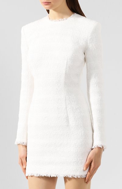 Платье BALMAIN белого цвета по цене 178500 руб., арт. SF06065/C155, фото 3 Платье BALMAIN, арт. SF06065/C155, фото 3