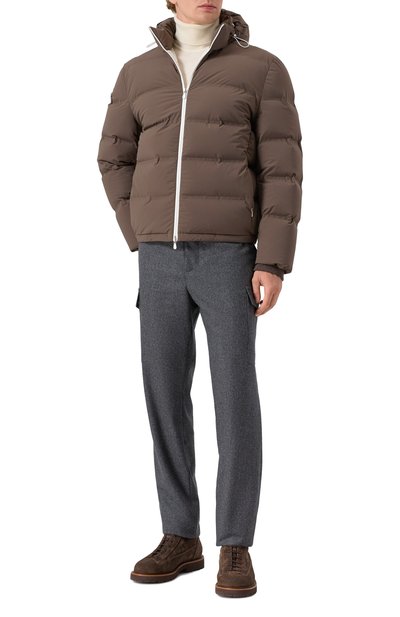 Пуховик BRUNELLO CUCINELLI коричневого цвета по цене 683500 руб., арт. MM4911836, фото 2 Пуховик BRUNELLO CUCINELLI, арт. MM4911836, фото 2