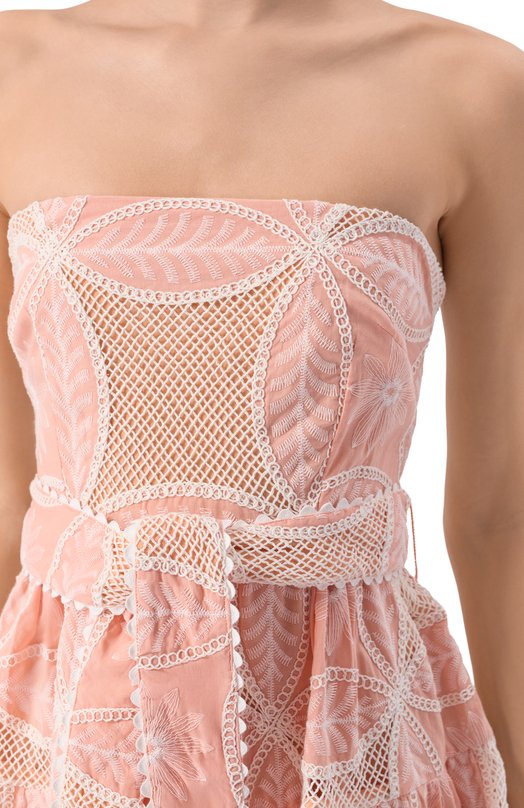 Хлопковое платье Poupette St Barth WRHS26JCBPCH Оранжевый  WRHS26JCBPCH Фото 4