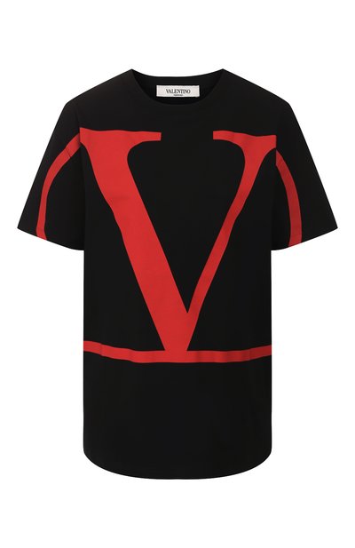 Женская хлопковая футболка VALENTINO, арт. SB3MG01Z4Q6