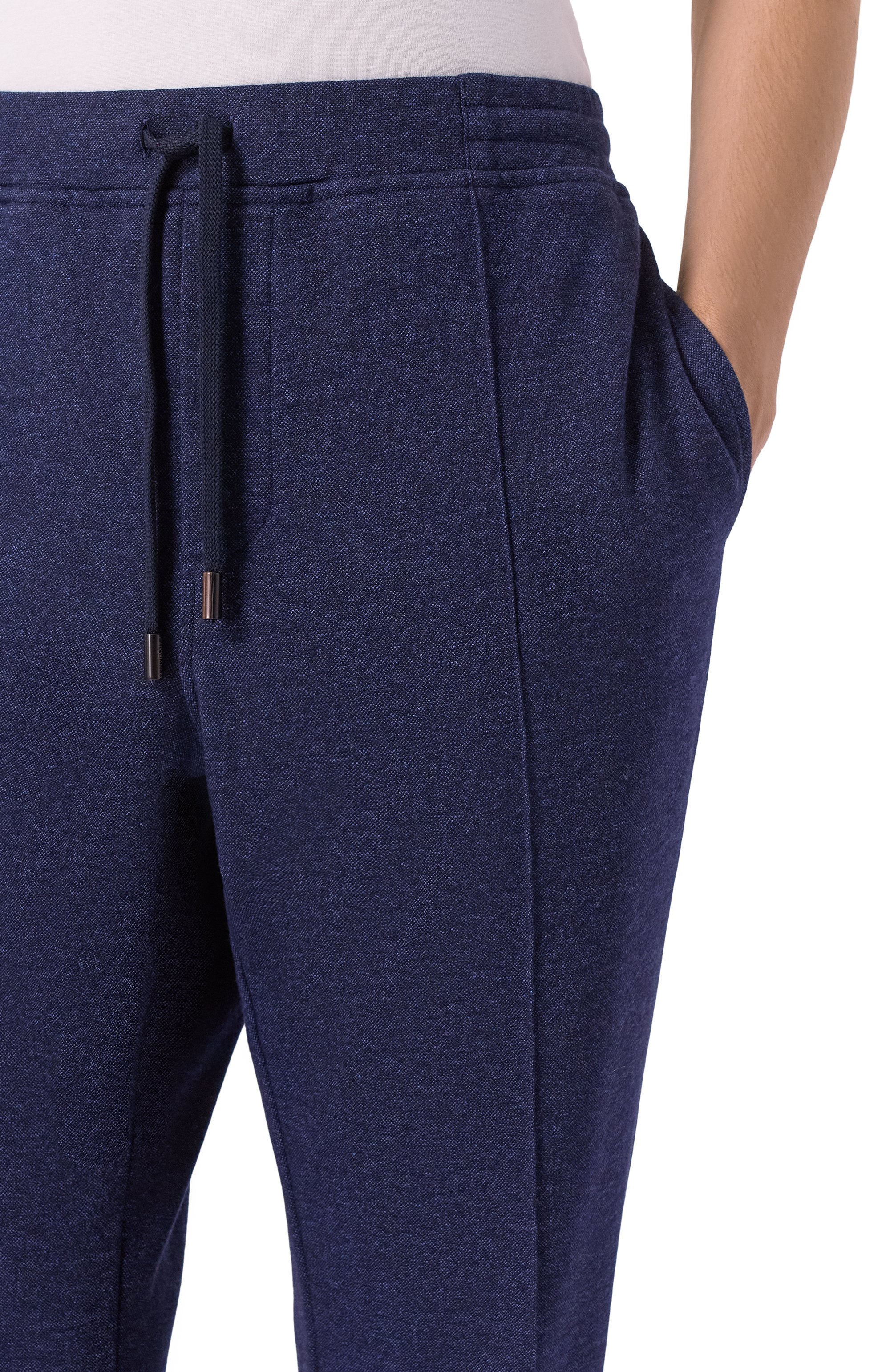 Брюки из шерсти и хлопка CAPOBIANCO темно-синего цвета по цене 57900 руб., арт. 19M702.PL00., фото 5 Брюки из шерсти и хлопка CAPOBIANCO, арт. 19M702.PL00., фото 5