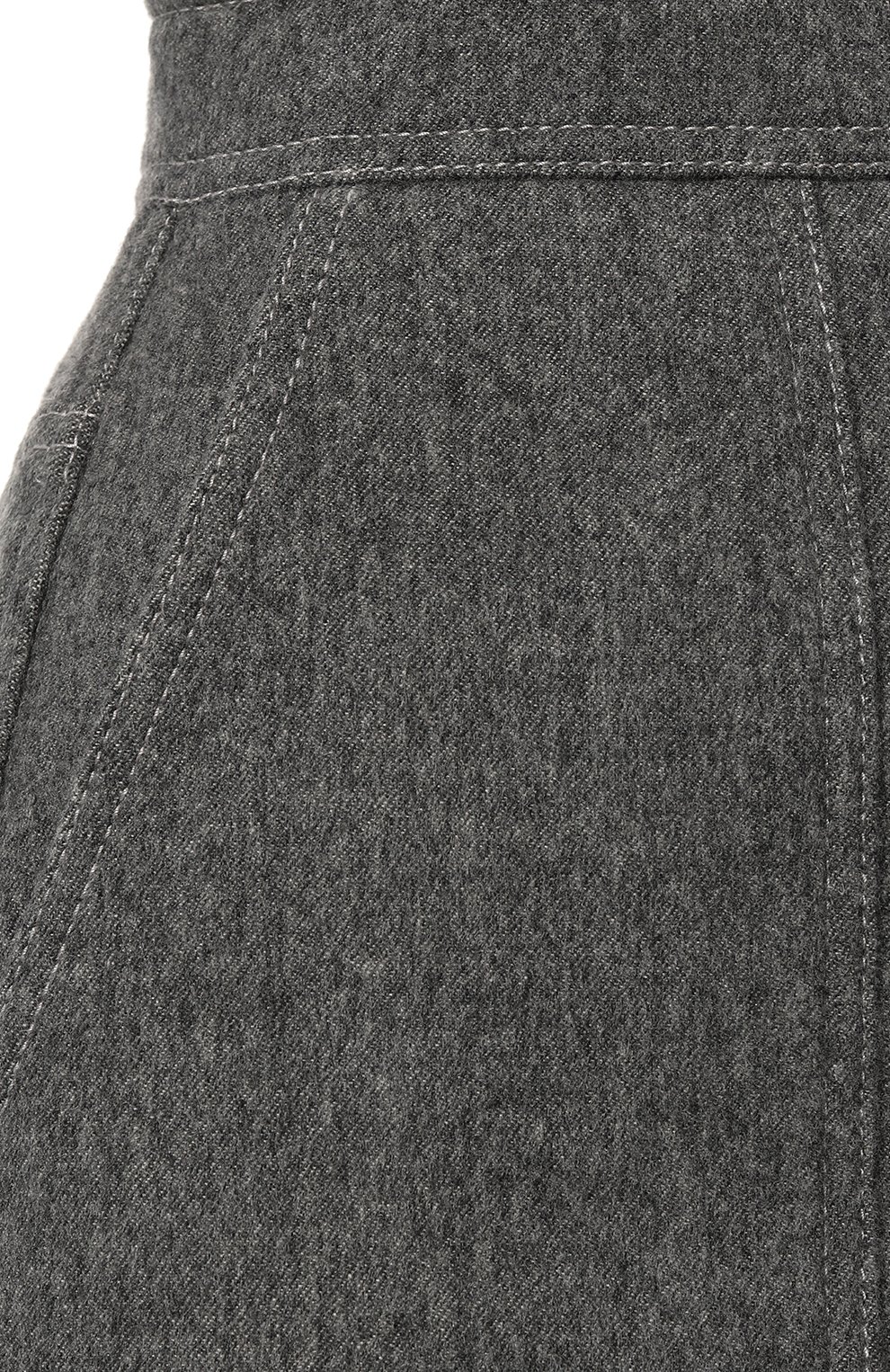 Юбка из шерсти и хлопка LVIR серого цвета по цене 36100 руб., арт. LV23F-SK03B, фото 5 Юбка из шерсти и хлопка LVIR, арт. LV23F-SK03B, фото 5