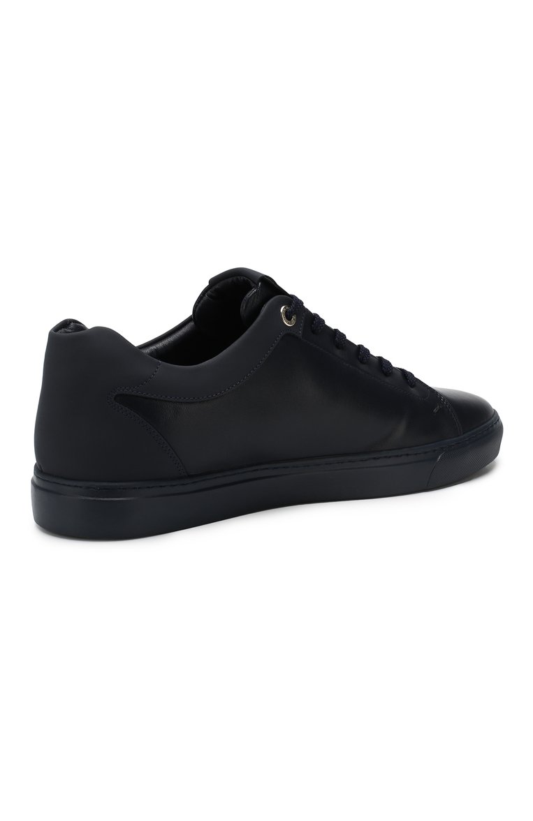 Мужские кожаные кеды HARRYS OF LONDON синего цвета, арт. T0M NAPPA LEATHER/TECH | Фото 4 (Статус проверки: Проверено, Проверена категория; Материал внутренний: Натуральная кожа; Подошва: Массивная; Материал утеплителя: Без утеплителя; Стили: Классический; Материал сплава: Проставлено, Проверено; Драгоценные камни: Проставлено; Материал внешний: Натуральная кожа; Кросс-КТ: Низкие)