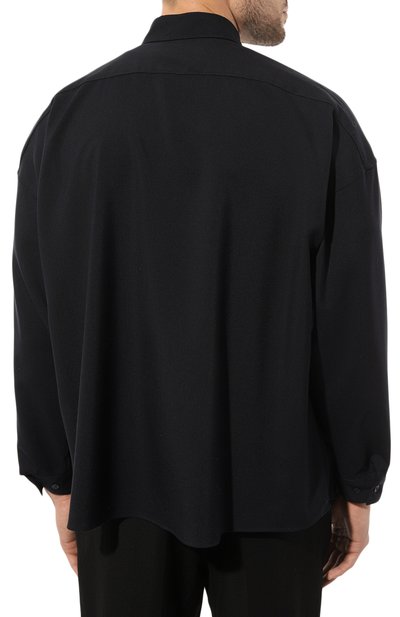 Шерстяная рубашка MARNI темно-синего цвета по цене 73200 руб., арт. CUMU0061A1 TW839, фото 4 Шерстяная рубашка MARNI, арт. CUMU0061A1 TW839, фото 4