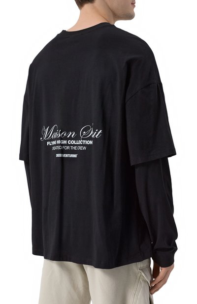 Хлопковый лонгслив DIEGO VENTURINO, арт. DVTSMLCL0G0, фото 4