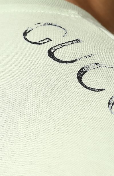 Хлопковая футболка с логотипом бренда GUCCI, арт. 493117/X3I85, фото 5
