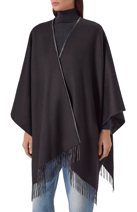 Двусторонняя накидка Agnona AM0804E/H7106E Чёрный  AM0804E/H7106E Фото 3