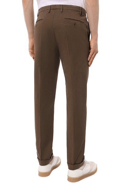 Хлопковые брюки COLOMBO коричневого цвета по цене 69650 руб., арт. PA00449/TC, фото 4 Хлопковые брюки COLOMBO, арт. PA00449/TC, фото 4