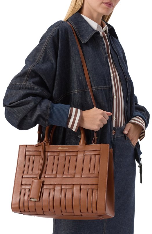 Сумка-тоут Santoni DIBBA2462CG-HTR4T50 Коричневый  DIBBA2462CG-HTR4T50 Фото 2
