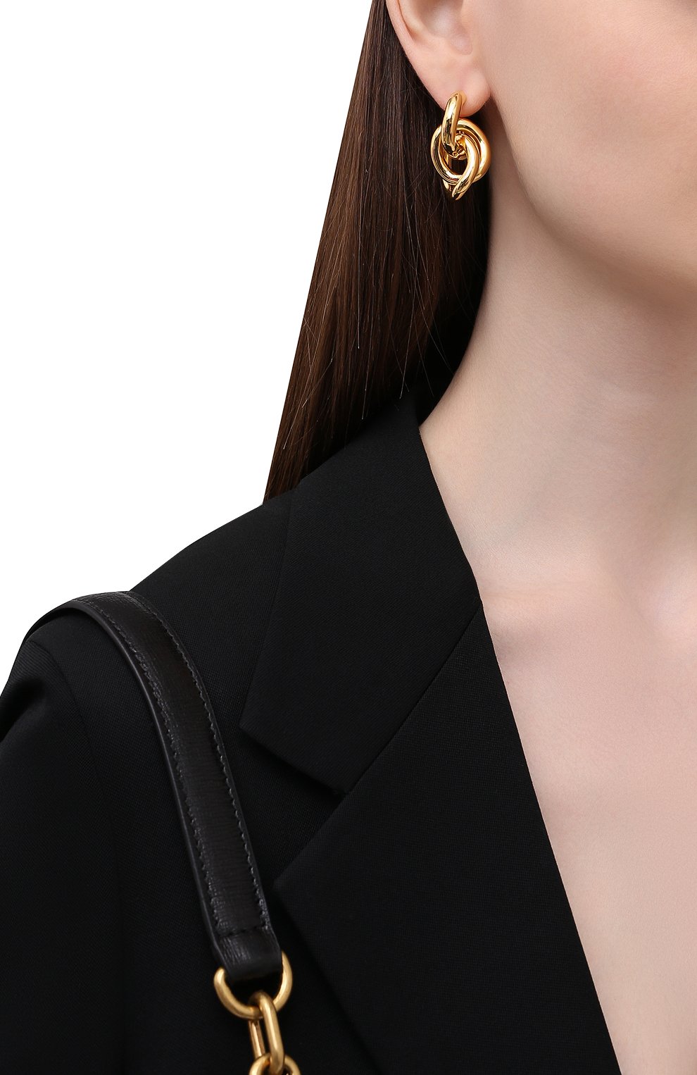 Серьги BALENCIAGA золотого цвета по цене 59950 руб., арт. 657160/TZ99G, фото 2 Серьги BALENCIAGA, арт. 657160/TZ99G, фото 2