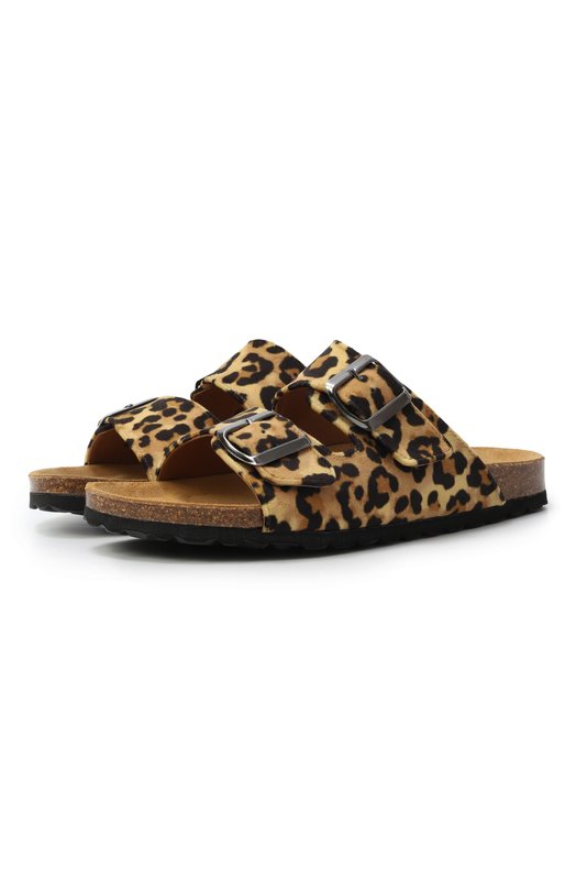 Текстильные шлепанцы MC2 Saint Barth STBA SANDAL W N/06728H Леопардовый STBA SANDAL W N/06728H