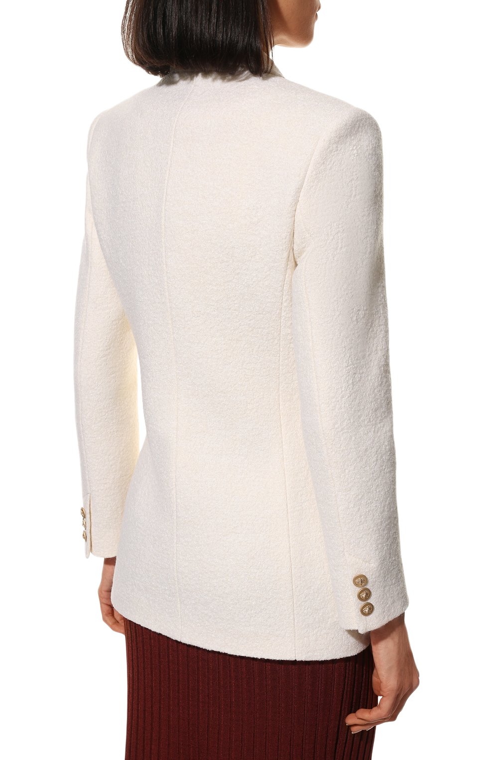 Шерстяной жакет SEVEN LAB молочного цвета по цене 29400 руб., арт. JV milk, фото 4 Шерстяной жакет SEVEN LAB, арт. JV milk, фото 4