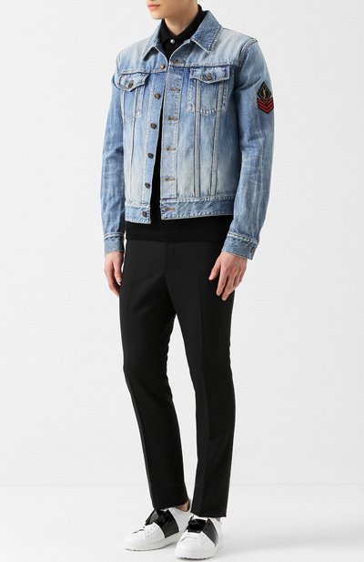 Кожаные кеды open на шнуровке VALENTINO, арт. NY2S0830/TCQ, фото 2