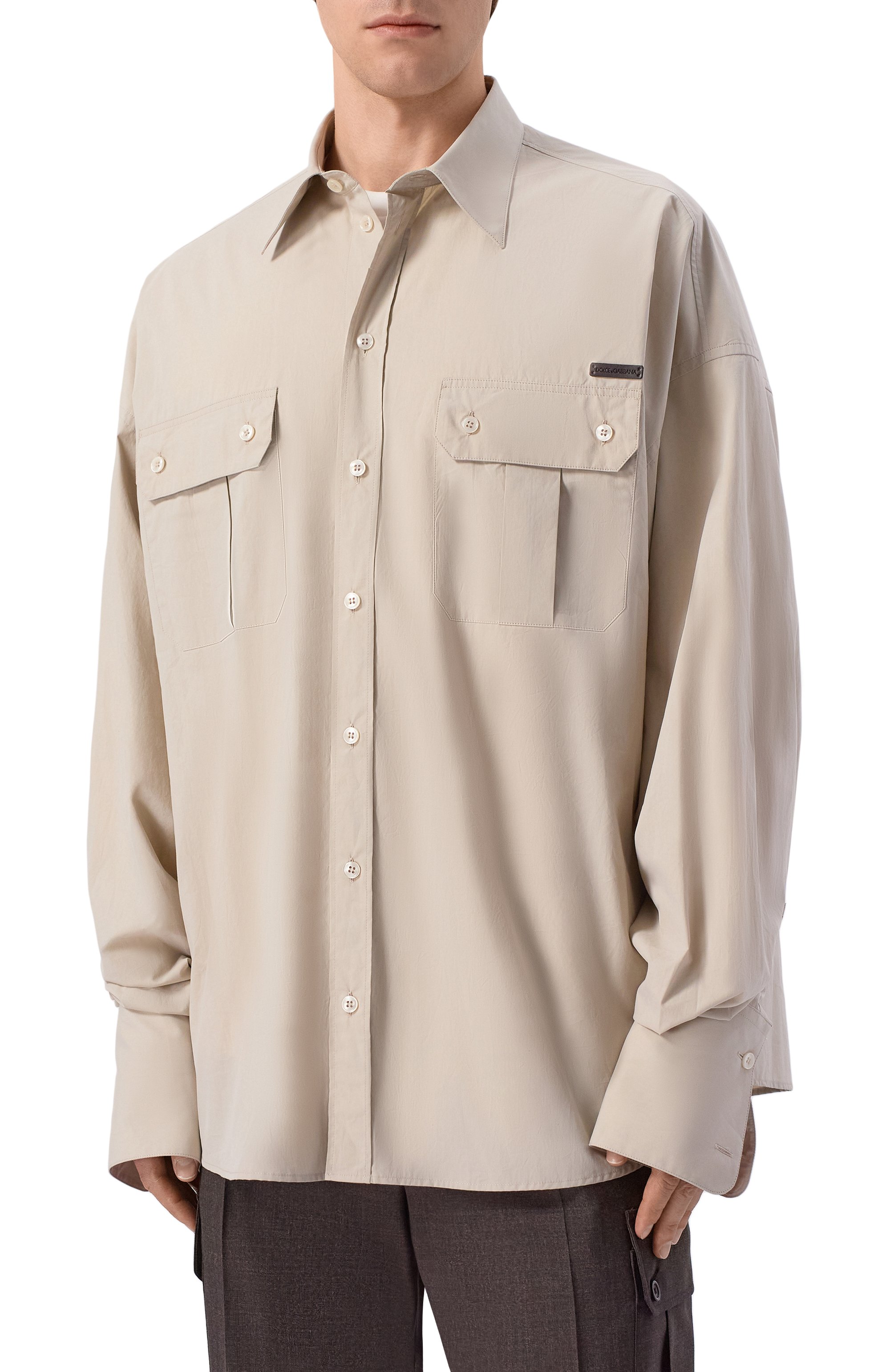 Хлопковая рубашка DOLCE & GABBANA, арт. G5MD3T/GI281, фото 3