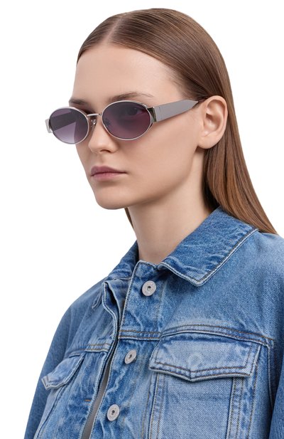 Солнцезащитные очки MARC JACOBS (THE) серебряного цвета по цене 26600 руб., арт. MARC 806 GME, фото 2 Солнцезащитные очки MARC JACOBS (THE), арт. MARC 806 GME, фото 2