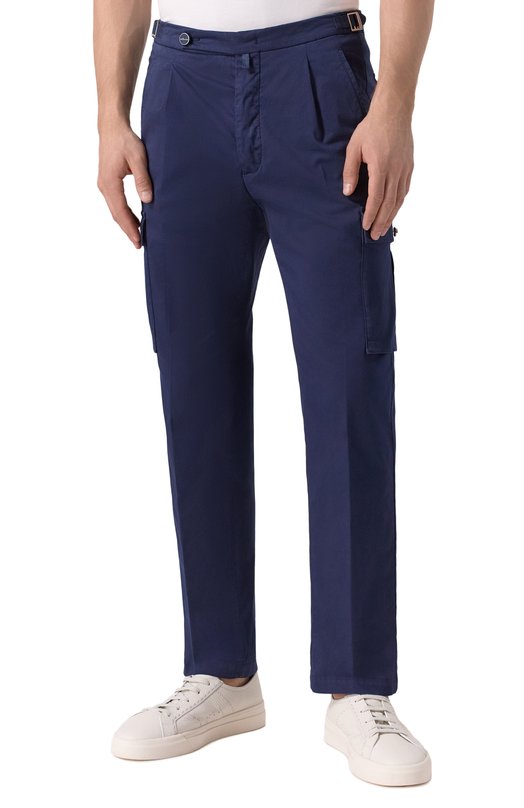 Хлопковые брюки-карго Kiton UP0005K0600F19 Синий  UP0005K0600F19 Фото 3