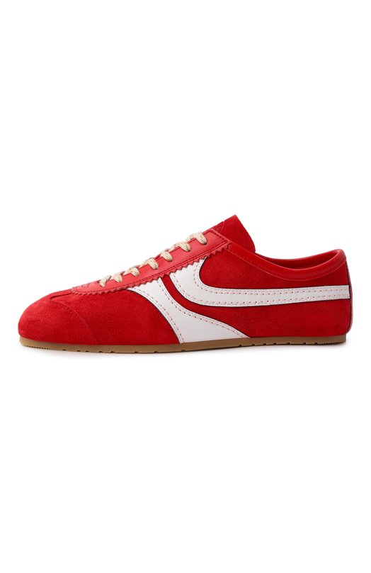 Замшевые кеды Dries Van Noten 011722-126-352 Красный  011722-126-352 Фото 4