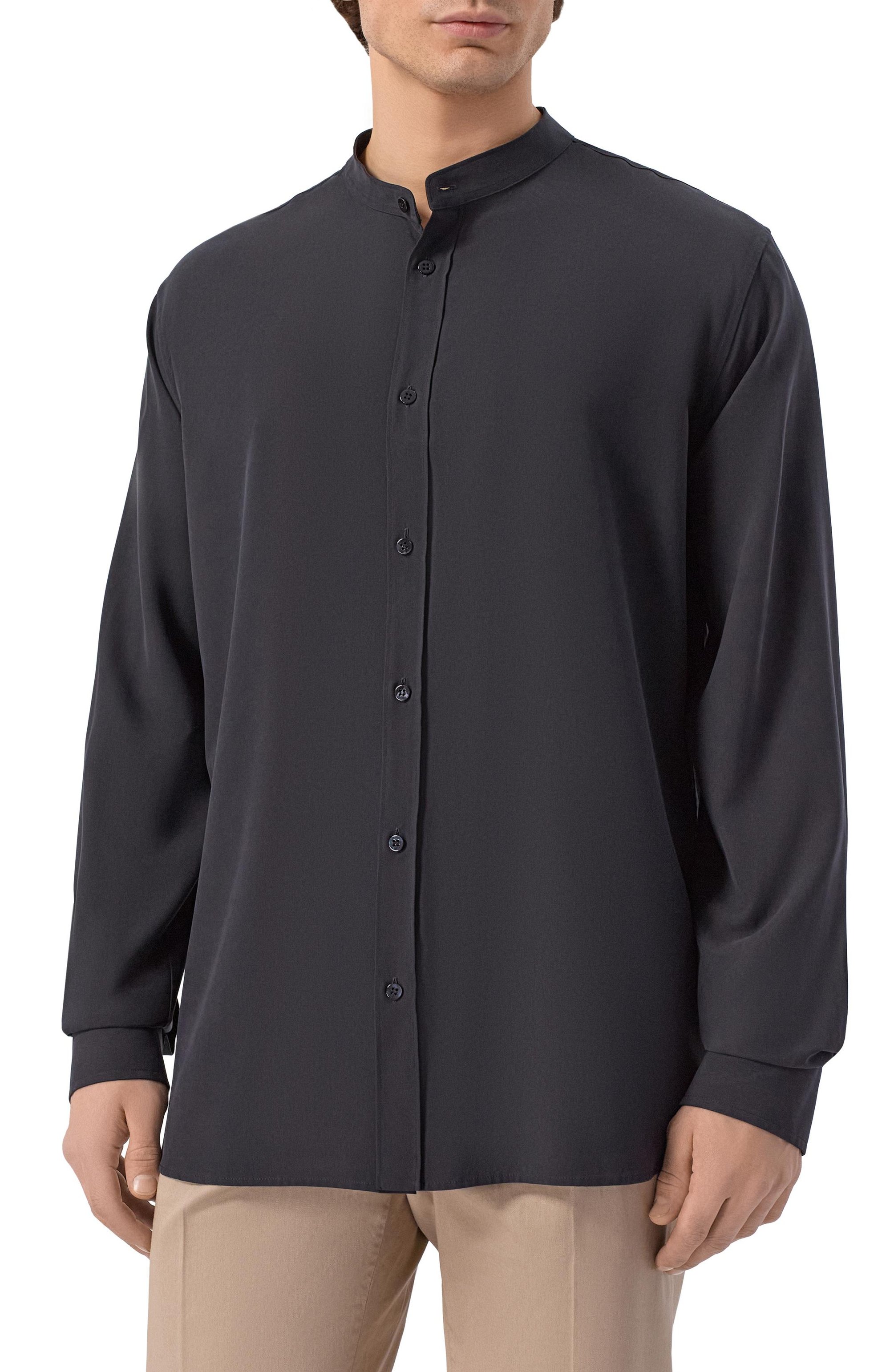 Шелковая рубашка MVST, а рт. M26.2PM.B008/F121 SILK P0PELINE, фото 3