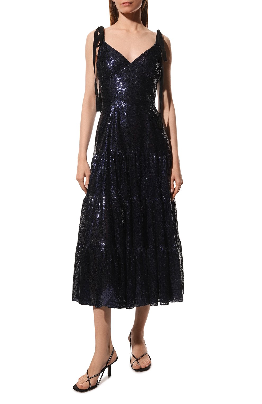 Платье с пайетками YANA DRESS синего цвета по цене 127000 руб., арт. 4-23/8-060-Н504, фото 3 Платье с пайетками YANA DRESS, арт. 4-23/8-060-Н504, фото 3