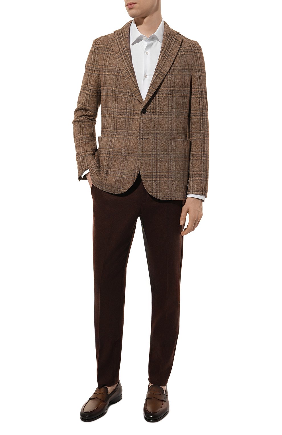 Хлопковый пиджак CIRCOLO 1901 коричневого цвета по цене 58050 руб., арт. CN4559, фото 2 Хлопковый пиджак CIRCOLO 1901, арт. CN4559, фото 2