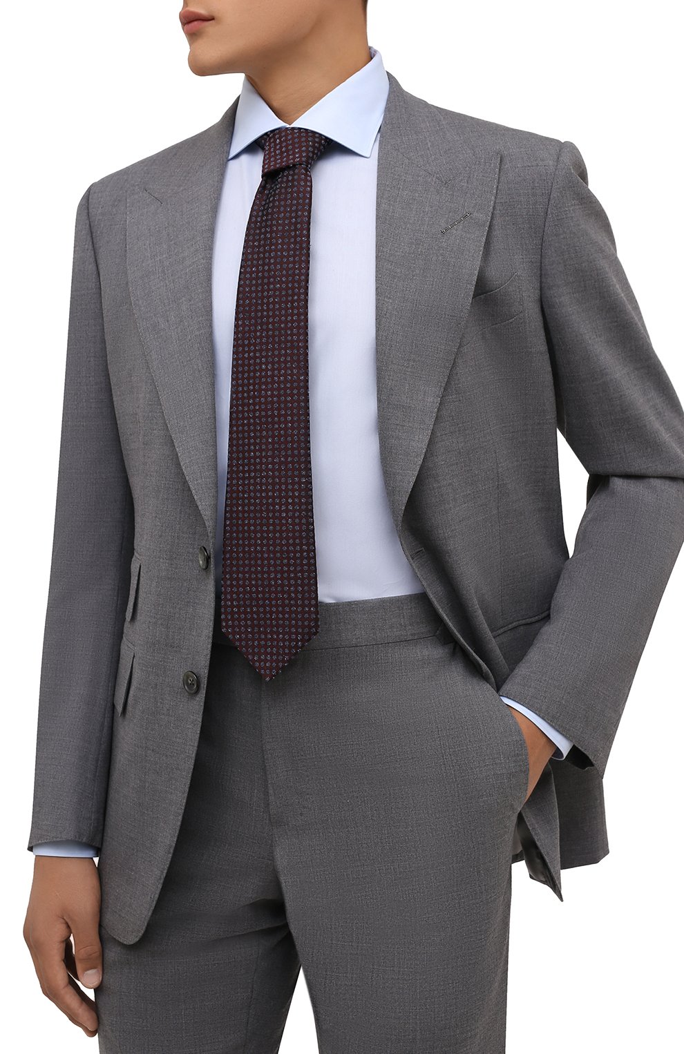 Галстук из шелка и шерсти KITON, арт. UCRVKAC08G26, фото 2