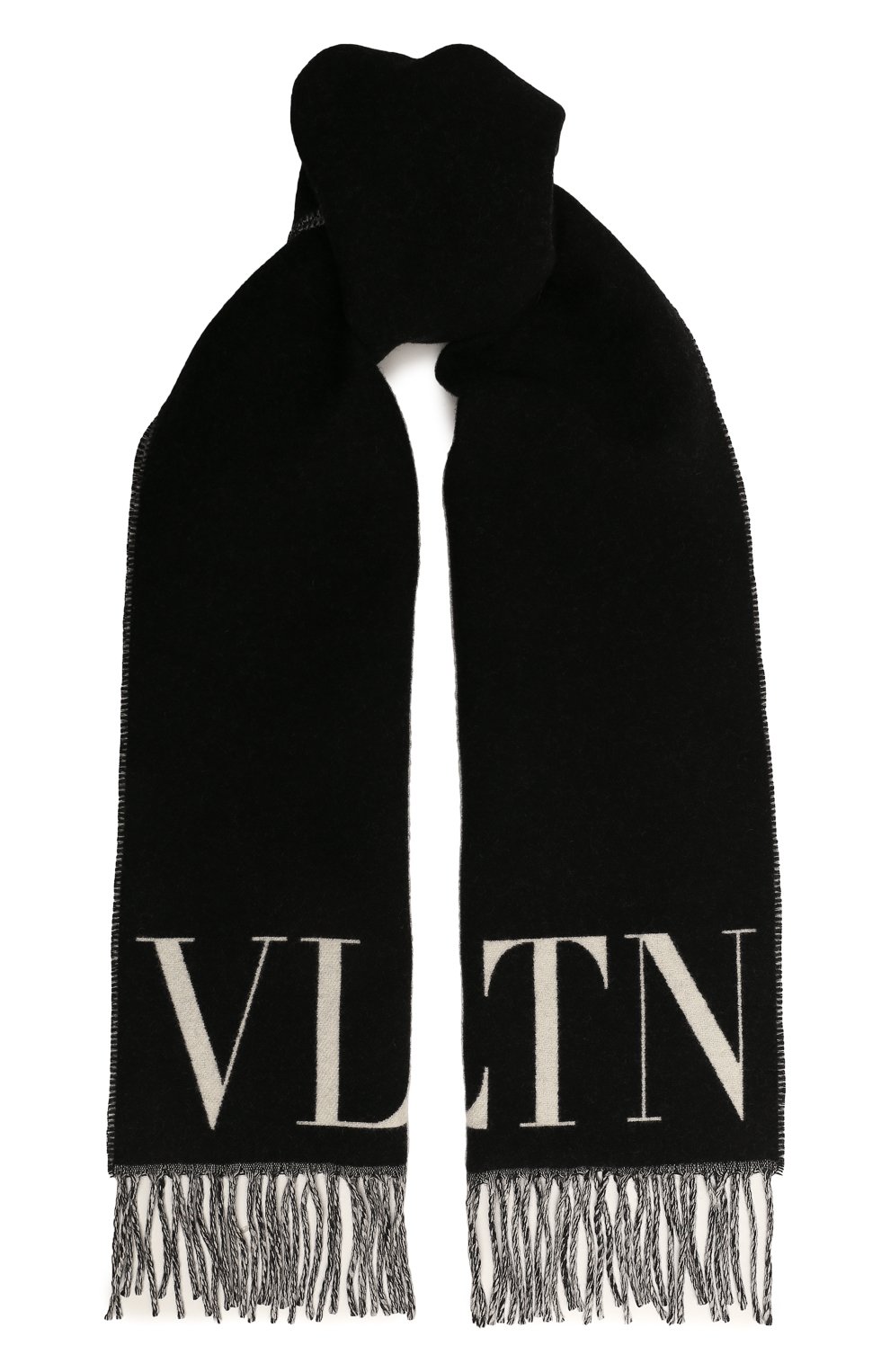 Шарф из шерсти и кашемира VALENTINO черного цвета по цене 43450 руб., арт. 1Y2ER033/PTX0NI, фото 1 Шарф из шерсти и кашемира VALENTINO, арт. 1Y2ER033/PTX0NI, фото 1