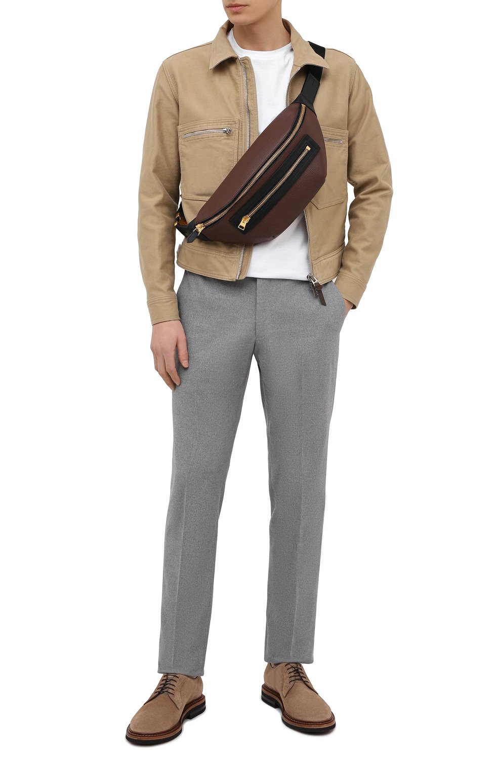 Кожаная поясная сумка TOM FORD, арт. H0396T-LCL037, фото 2