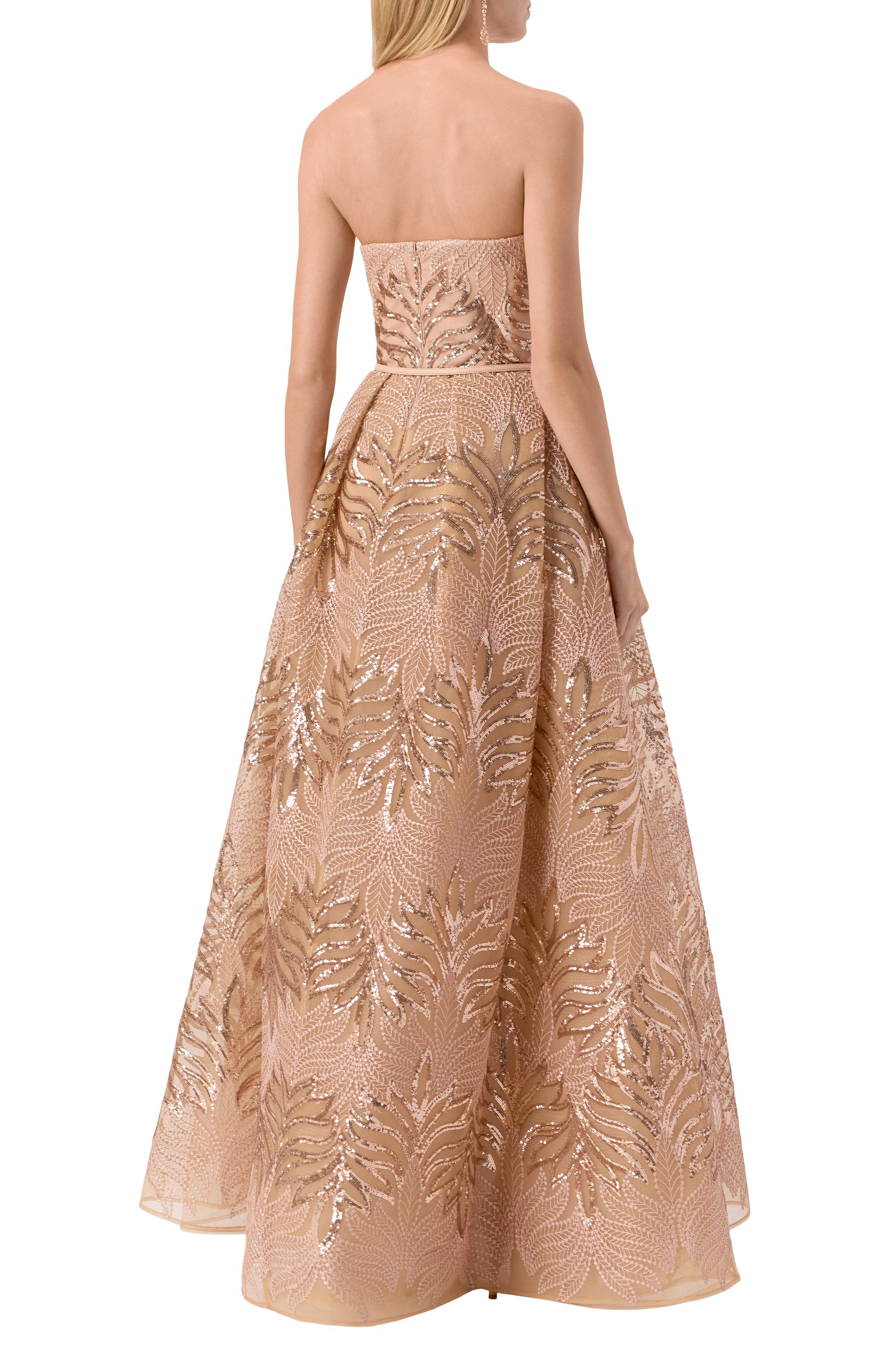 Платье с отделкой пайетками ELIE SAAB, арт. D0788NP25/TU015, фото 4