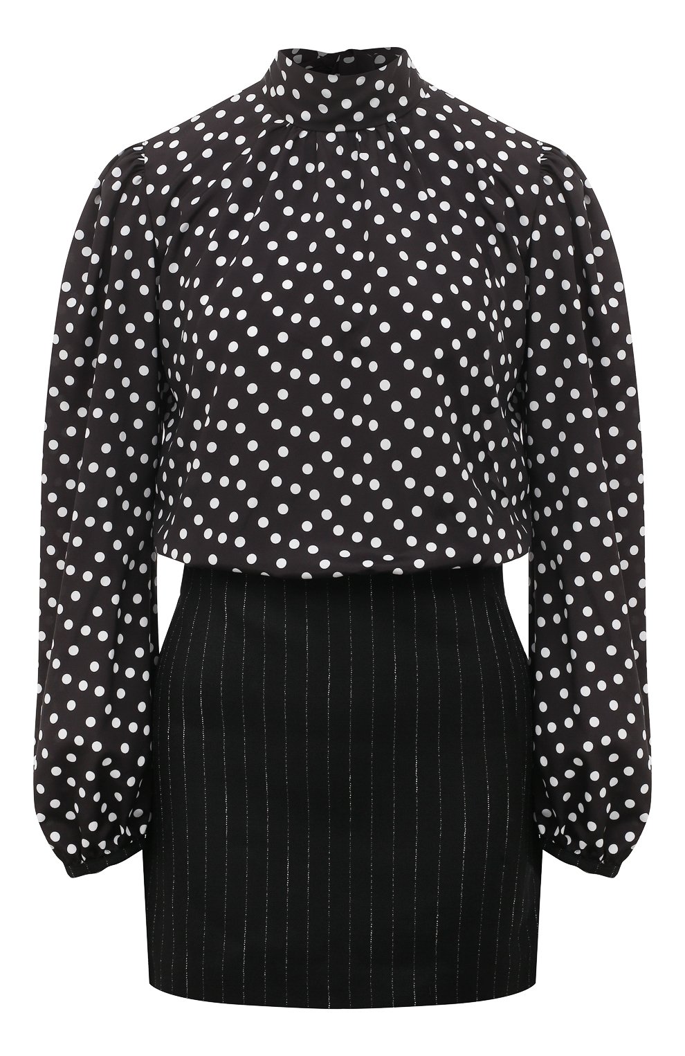Платье MSGM черно-белого цвета по цене 43200 руб., арт. 3541MDA33/237651, фото 1 Платье MSGM, арт. 3541MDA33/237651, фото 1