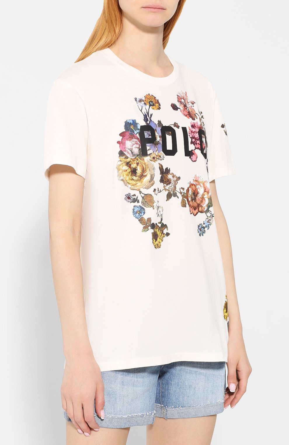 Хлопковая футболка POLO RALPH LAUREN белого цвета по цене 7795 руб., арт. 211752365, фото 3 Хлопковая футболка POLO RALPH LAUREN, арт. 211752365, фото 3