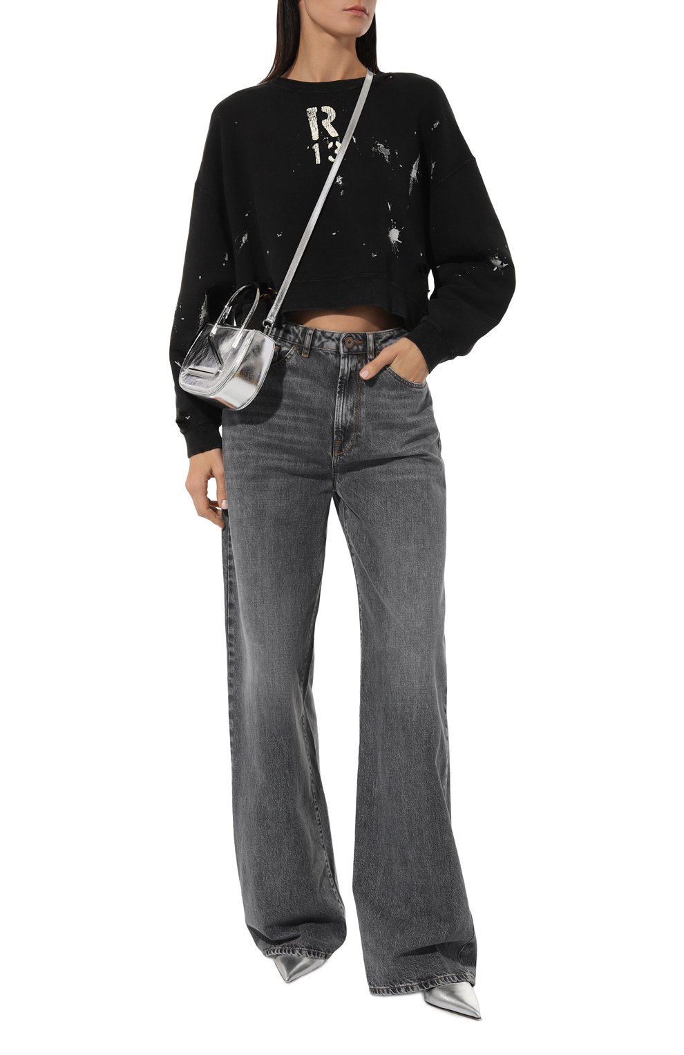 Хлопковый свитшот R13, арт. R13WK094-001AG, фото 2