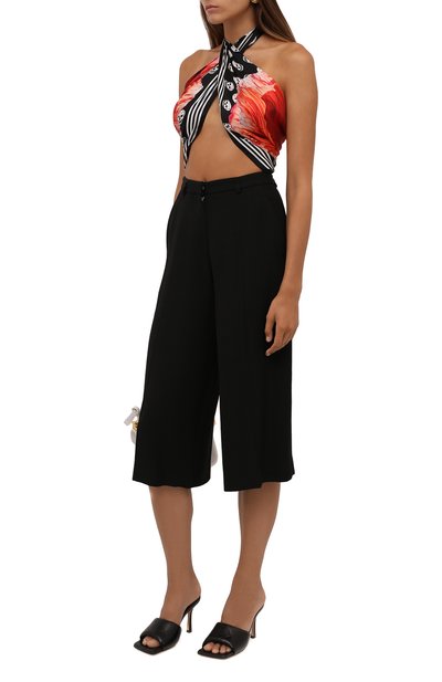 Шелковый платок ALEXANDER MCQUEEN черного цвета по цене 23850 руб., арт. 678094/3001Q, фото 5 Шелковый платок ALEXANDER MCQUEEN, арт. 678094/3001Q, фото 5