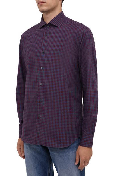 Хлопковая рубашка CORNELIANI, арт. 88P156-1811529/00, фото 3