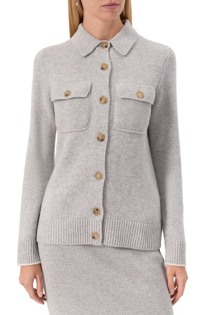 Кашемировый кардиган ARCH4 серого цвета по цене 82500 руб., арт. KNCD23241B, фото 3 Кашемировый кардиган ARCH4, арт. KNCD23241B, фото 3