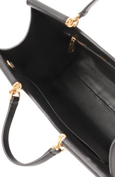 Женская сумка sicily shopper small DOLCE & GABBANA черного цвета, арт. BB7728/B7321 | Фото 5 (Драгоценные камни: Проставлено; Материал сплава: Проставлено; Материал: Натуральная кожа; Размер: small; Ремень/цепочка: На ремешке)