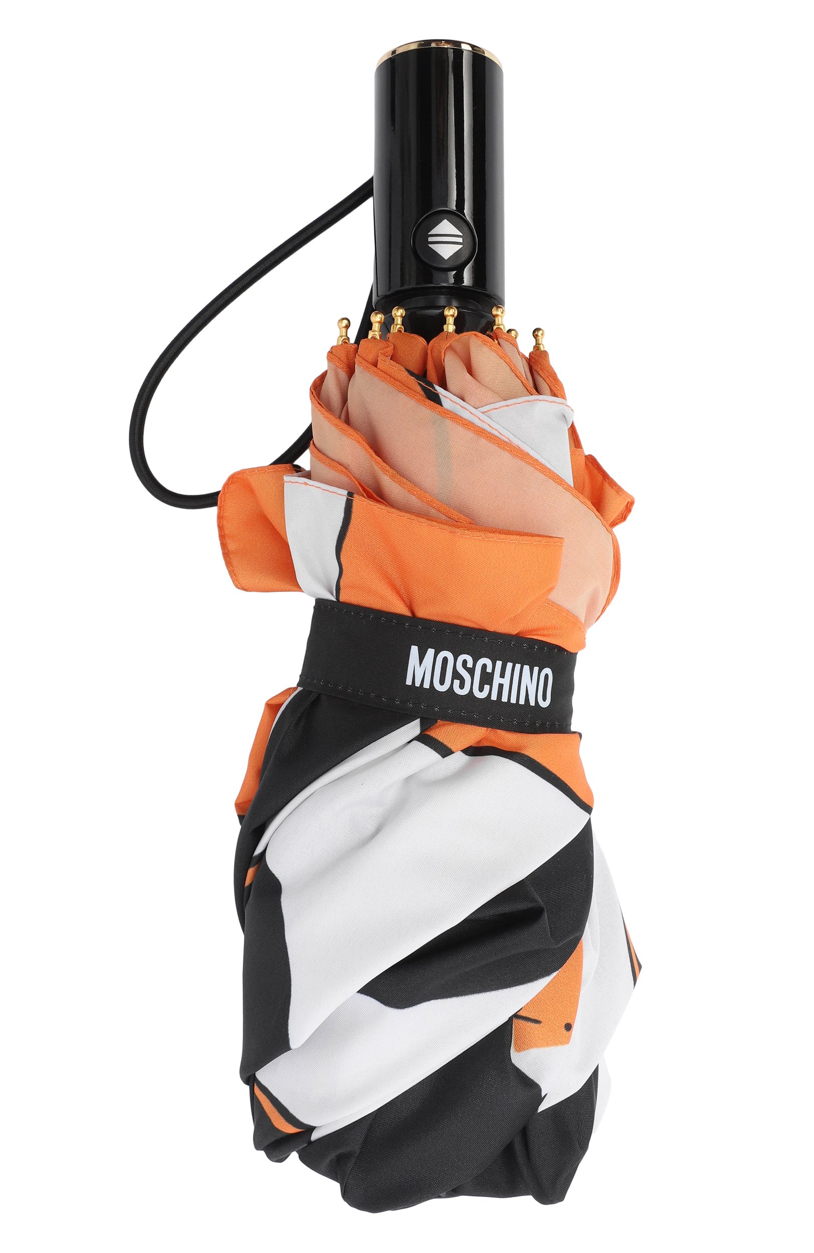 Складной зонт MOSCHINO черного цвета по цене 14300 руб., арт. 9037-0PENCL0SEA, фото 3 Складной зонт MOSCHINO, арт. 9037-0PENCL0SEA, фото 3